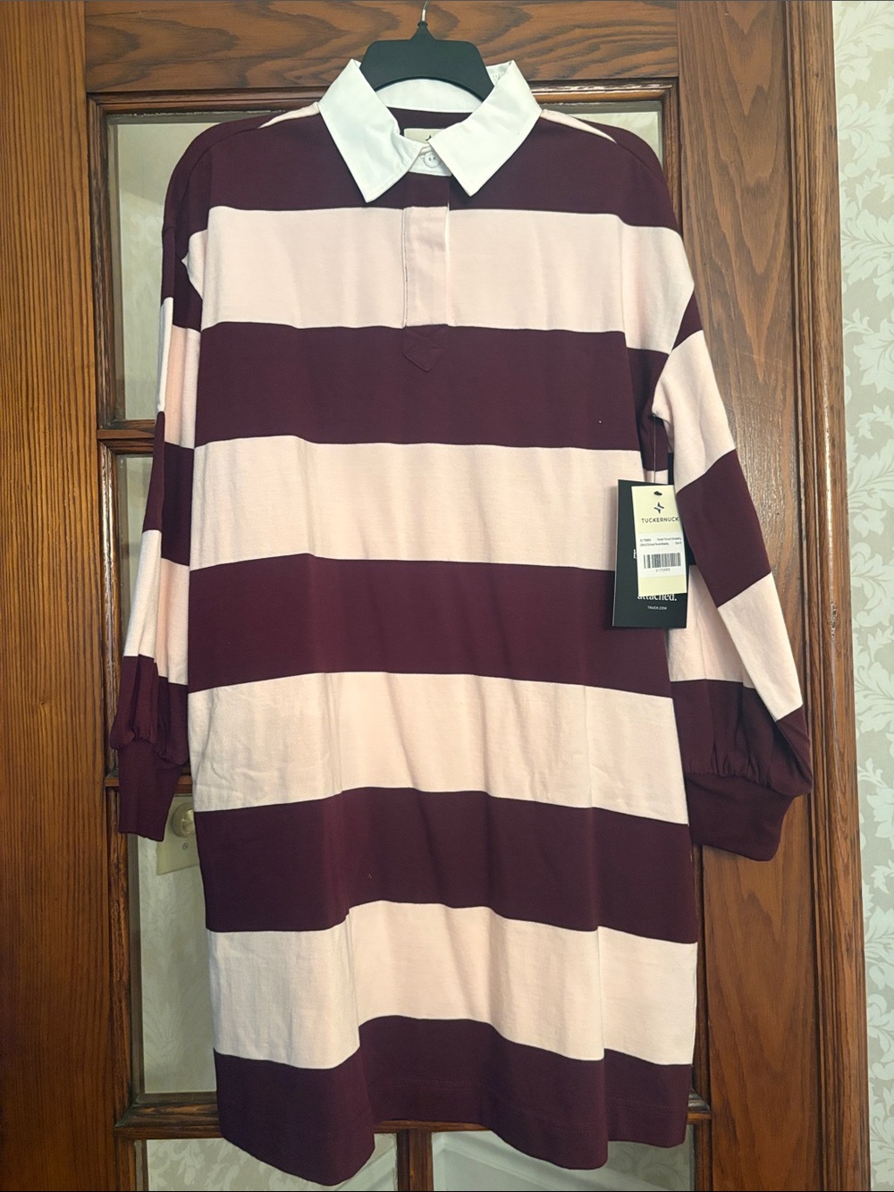 Tuckernuck Pink and Wine Striped Knit Top